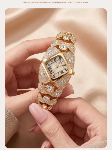 Design GEDI Crystal-Embellished Blue Mother-of-Pearl Dial Quartz Watch Watches - 16