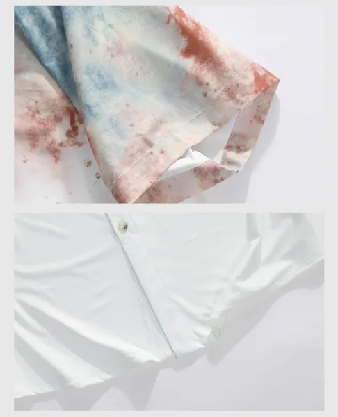 Design Tie-Dye Ombre Short Sleeve Shirt Tops Shirt - 24