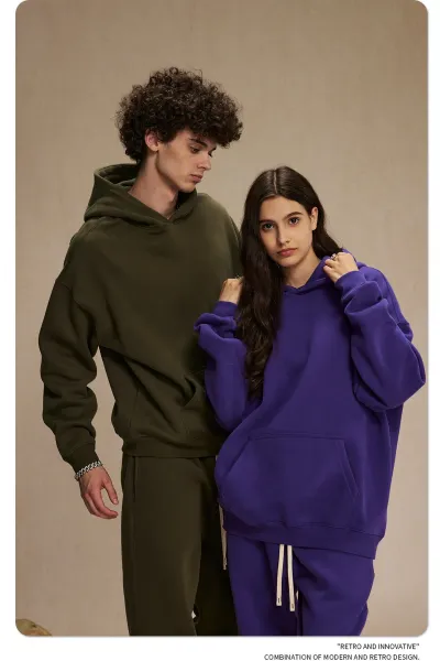 Design 350G Thickened Faint Yellow Hoodie - 10