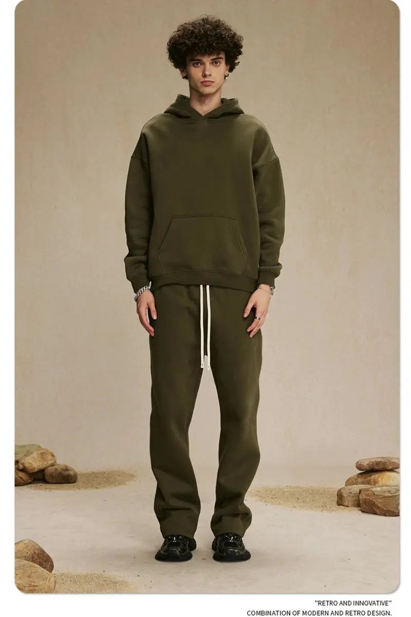 Design 350G Thickened Faint Yellow Hoodie - 12