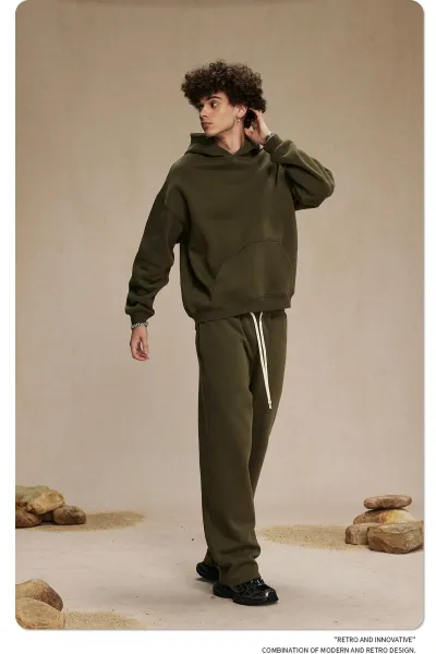 Design 350G Thickened Faint Yellow Hoodie - 13