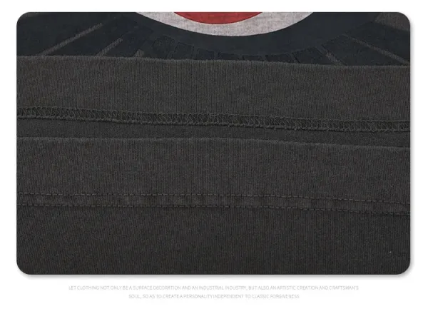 Design Eye Motif Oversized T-Shirt Charcoal Gray T-Shirt - 30