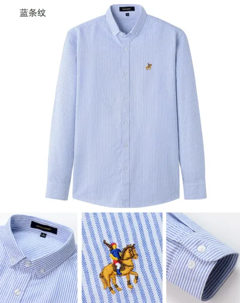 Design Paolo SIRUM Button-Down Shirt Light Blue Oxford Shirt - 21