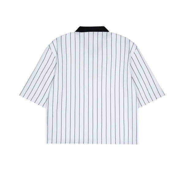 Design Pinstripe Polo Shirt Navy White Tops.polo - 25