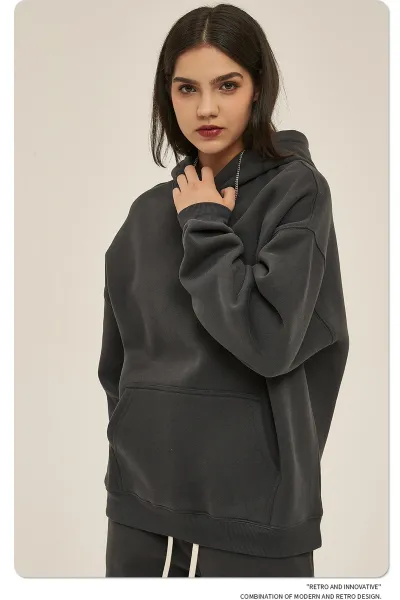 Design 350G Thickened Faint Yellow Hoodie - 90