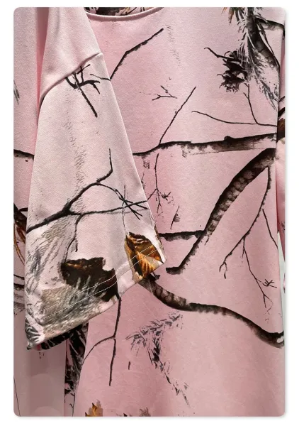 Design BE Thrived Camo Print Light Pink T-Shirt T-Shirts - 28
