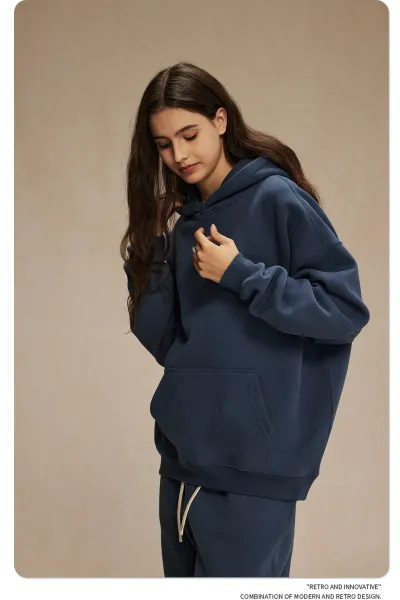 Design 350G Thickened Faint Yellow Hoodie - 33