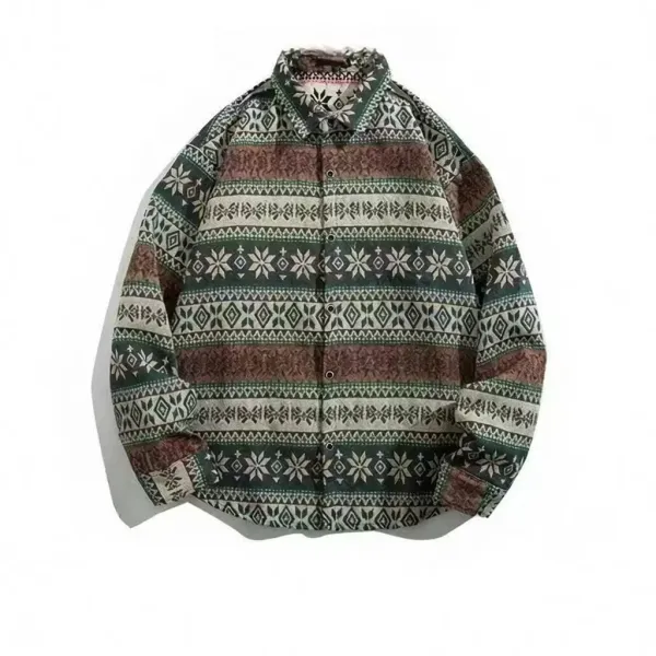 Design Patterned Flannel Shirt Multicolor Shirt - 1