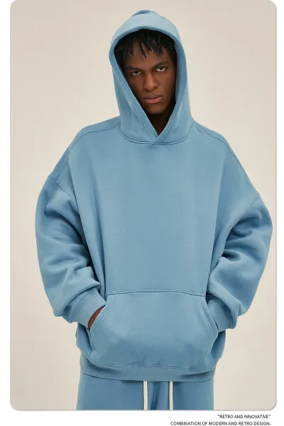 Design 350G Thickened Faint Yellow Hoodie - 49