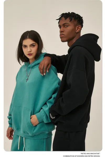 Design 350G Thickened Faint Yellow Hoodie - 51