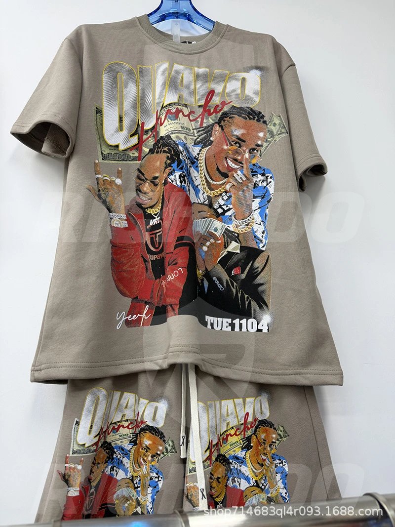 Hellstar Present Eagle Graphic T-Shirt and Sweatpants Set Multicolor - 23