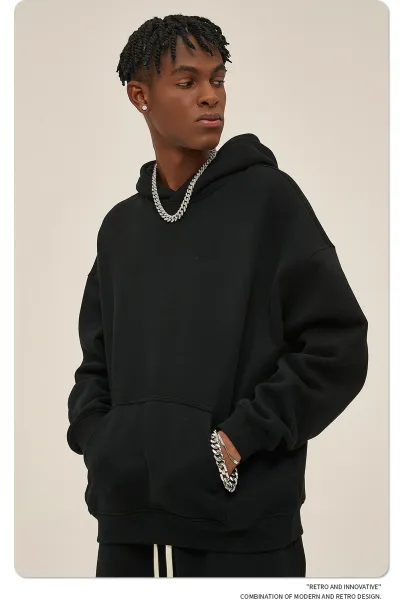 Design 350G Thickened Faint Yellow Hoodie - 55