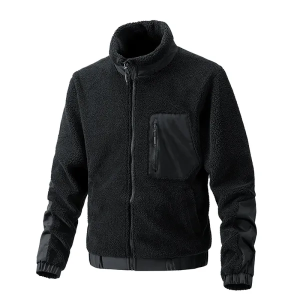 Design Fleece Sherpa Jacket Beige Outerwear - 6