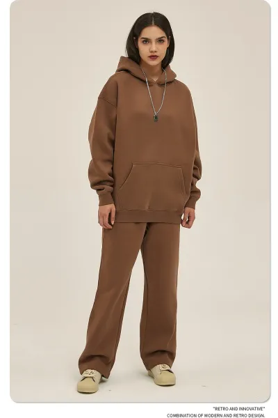 Design 350G Thickened Faint Yellow Hoodie - 97