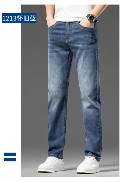Design Classic Straight Fit Mid-Wash Blue Jeans - 21
