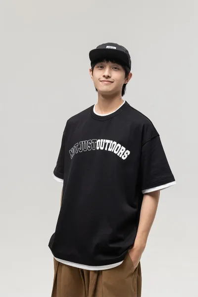Design Not Just Outdoors Arch Logo T-Shirt Black T-Shirts - 12