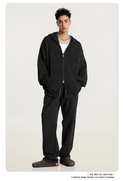 Design Beingmove Zip-Up Hoodie Medium Gray Hoodie - 18
