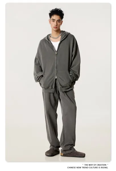 Design Beingmove Zip-Up Hoodie Medium Gray Hoodie - 24