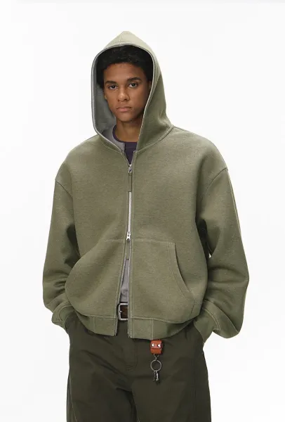 Design Oversized Zip-Up Hoodie Black - 37
