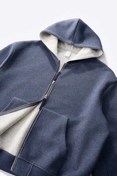 Design Oversized Zip-Up Hoodie Black - 41
