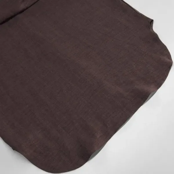 Design Wide-Leg Linen Blend Pant Set in Taupe with Woven Tote Bag - 17