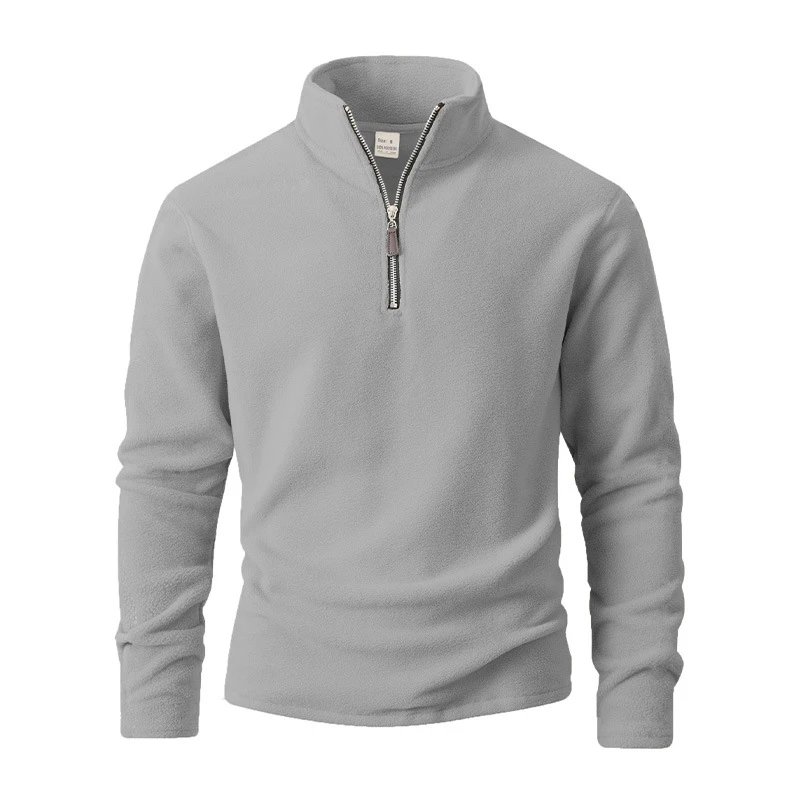 Design Quarter-Zip Fleece Pullover Black Sweater - 65