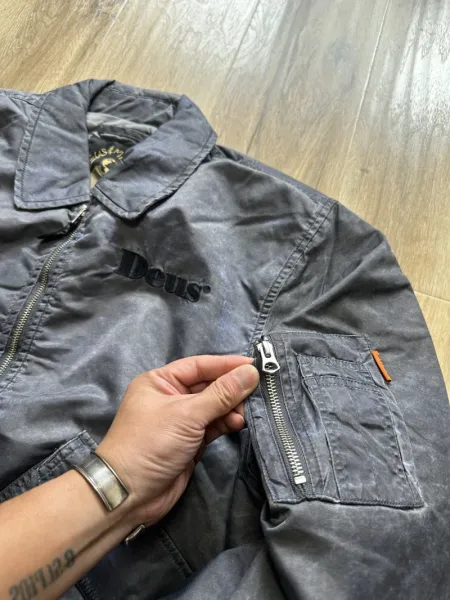Design Deus Ex Machina Records x Japan Bomber Jacket Gray Outerwear.jacket - 14