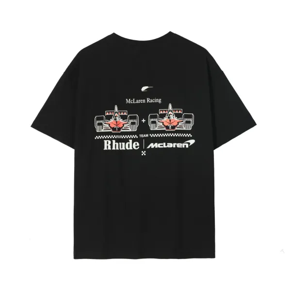 Rhude x McLaren Racing Collaboration Graphic T-Shirt Black - 1