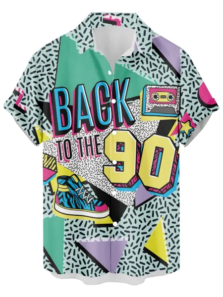 Design Cat Face Print Black Hawaiian Shirt - 23