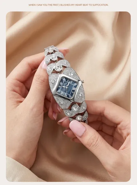 Design GEDI Crystal-Embellished Blue Mother-of-Pearl Dial Quartz Watch Watches - 20
