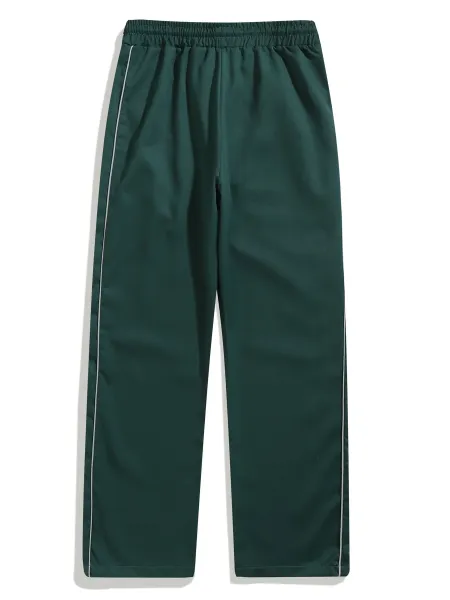 Design Muscle Attack Track Pants Black with White Stripe Sweatpants - 20