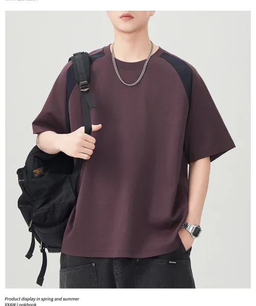 Design Color-Block Oversized T-Shirt Black - 13