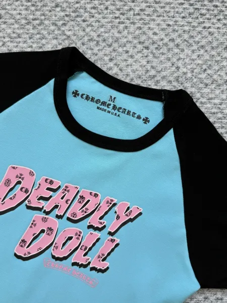 Chrome Hearts Deadly Doll Raglan T-Shirt White / Black - 6