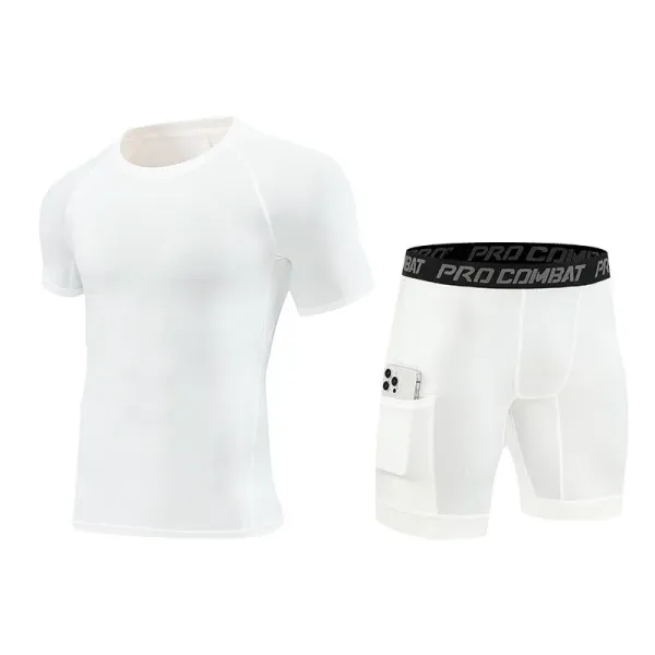 Design Pro Combat Compression Set White Activewear - 1