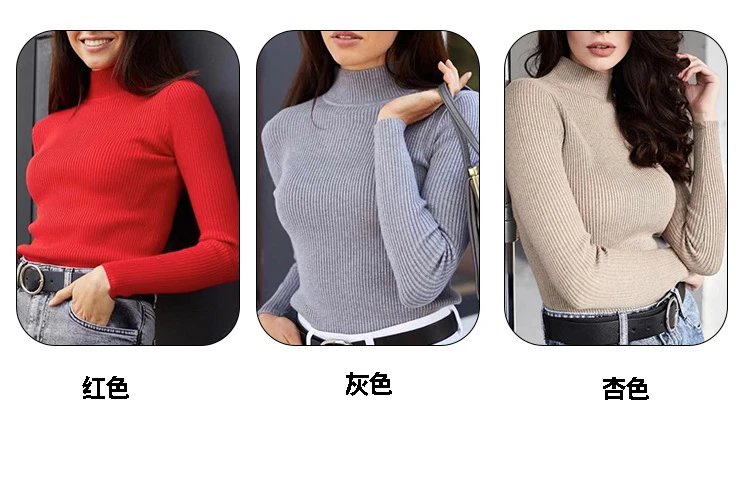 Design Ribbed V-Neck Long Sleeve Sweater Light Blue - 17