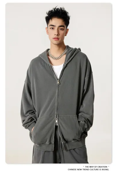 Design Beingmove Zip-Up Hoodie Medium Gray Hoodie - 26
