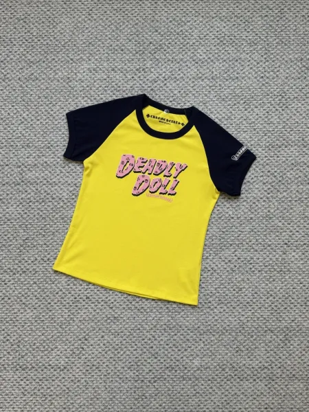Chrome Hearts Deadly Doll Raglan T-Shirt White / Black - 10