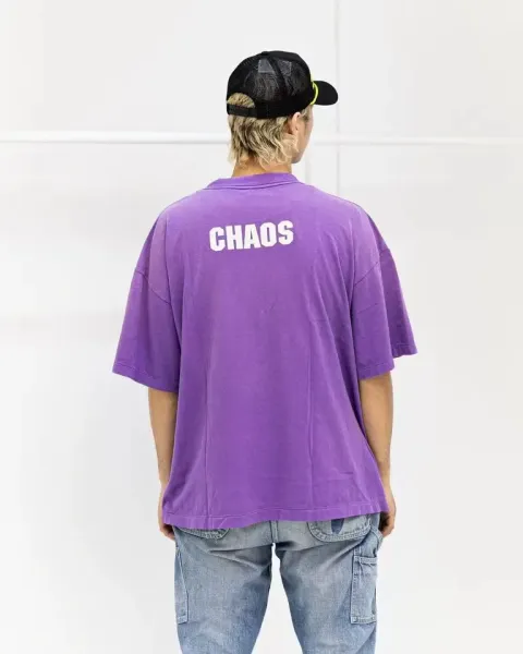 Design Saint-Mxx Logo Graphic T-Shirt Purple T-Shirts - 8