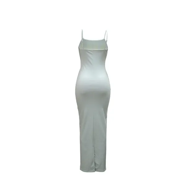 Design Graphic Print Beige Maxi Dress with 'SHANE JUSTIN' Typography - 47