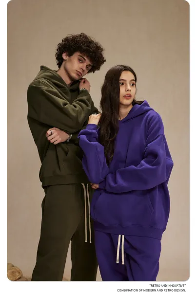 Design 350G Thickened Faint Yellow Hoodie - 11