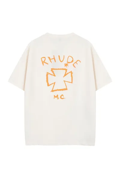 Rhude Cross Logo Oversized T-Shirt Off-White - 1