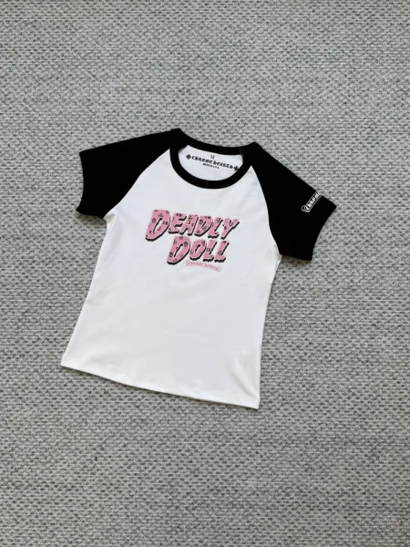 Chrome Hearts Deadly Doll Raglan T-Shirt White / Black - 1