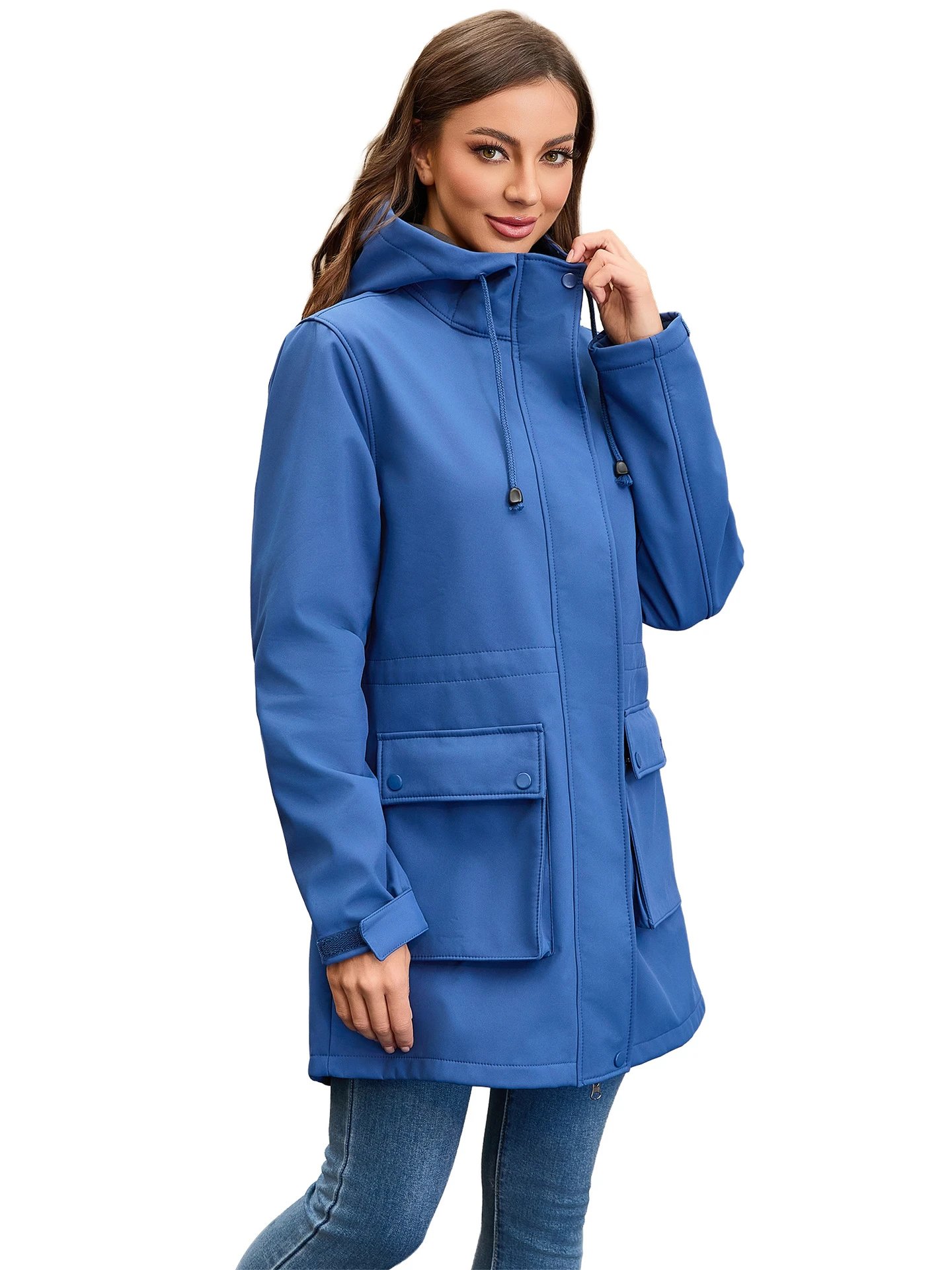 Design Parka-Style Hooded Coat Army Green Outerwear - 14