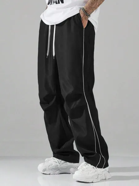 Off-White Cargo Pants Beige with Black Stripe Pants - 10