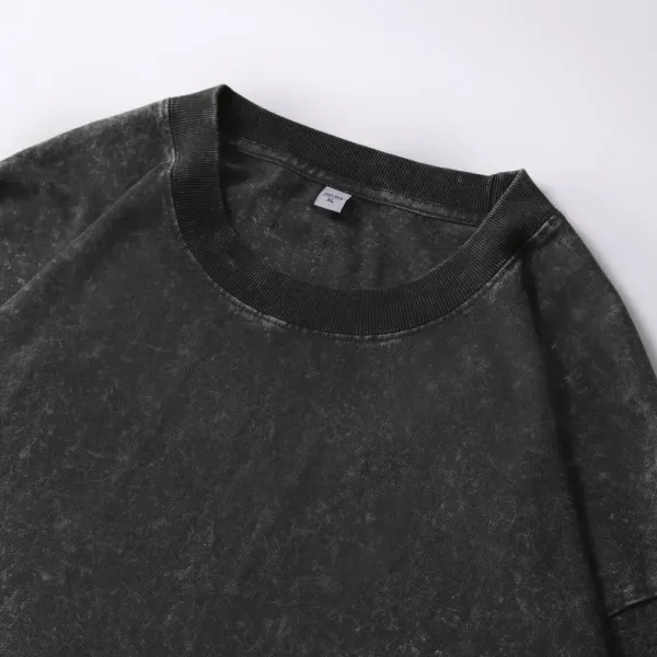 Design Acid Wash Olive Long Sleeve Tee T-Shirts - 10