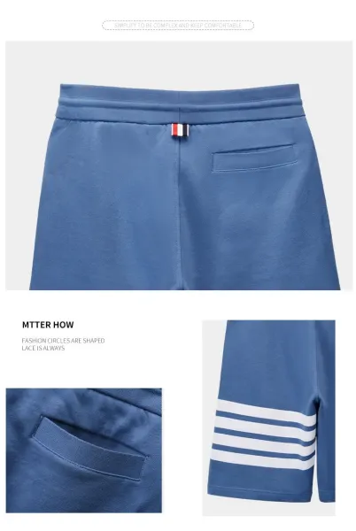 Thom Browne 4-Bar Stripe Pink Sweat Shorts - 8