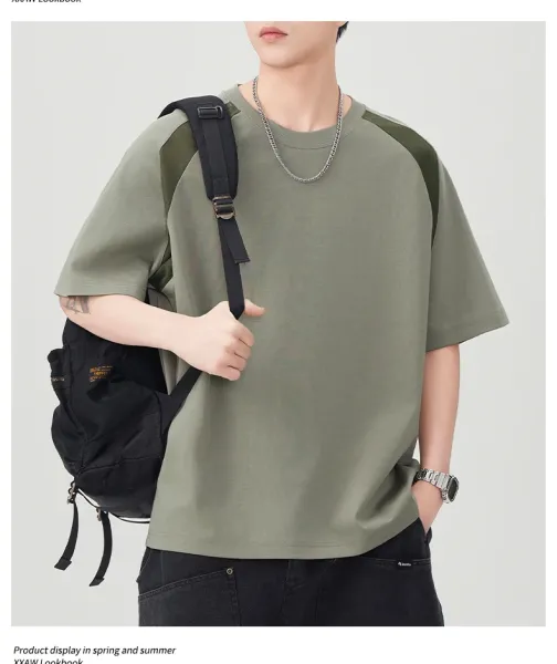 Design Color-Block Oversized T-Shirt Black - 8