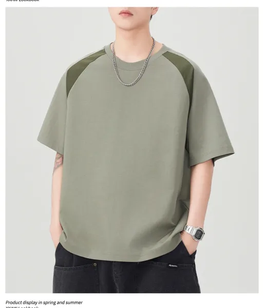 Design Color-Block Oversized T-Shirt Black - 9