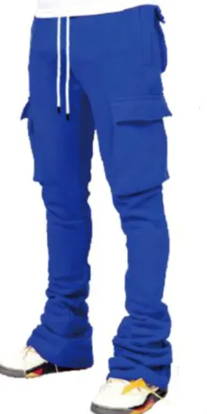 Design Cargo Sweatpants Royal Blue - 1
