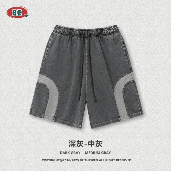 Design BE Thrived Denim Shorts Dark Gray-Medium Gray Shorts - 1